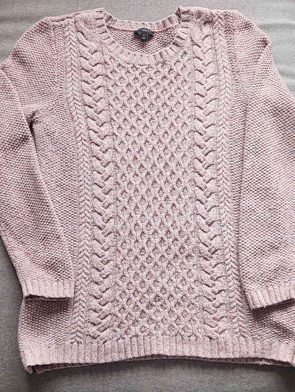 Talbots Dusty Pink Cable Knit Pullover Sweater. Size - M - Picture 6 of 8